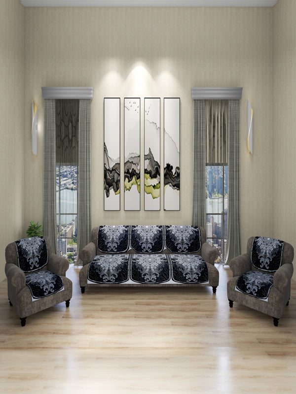 Silver & Grey Set of 6 Sofa Covers