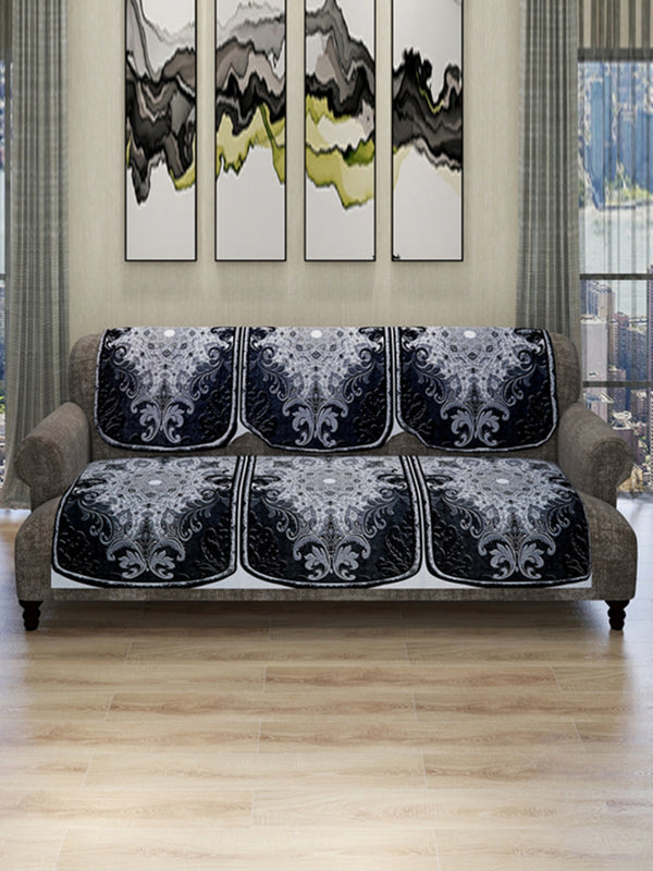 Silver & Grey Set of 6 Sofa Covers