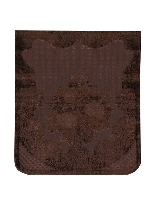 Brown Floral Patterned 5 Seater Sofa Cover Set