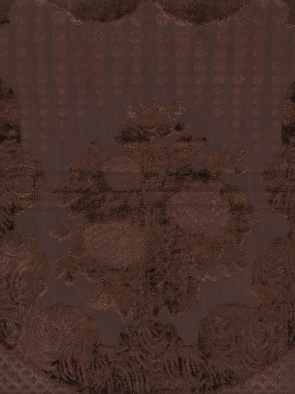 Brown Floral Patterned 5 Seater Sofa Cover Set