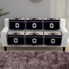 Romee 6-pieces blue floral patterned 5-seater sofa covers slpss47
