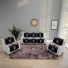 Romee 6-pieces blue floral patterned 5-seater sofa covers slpss47
