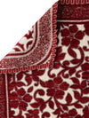 6-Pieces Beige & Maroon Floral Design 5-Seater Sofa Covers