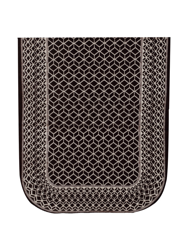 Romee 6-pieces coffee brown geometric patterned 5-seater sofa covers slpss68