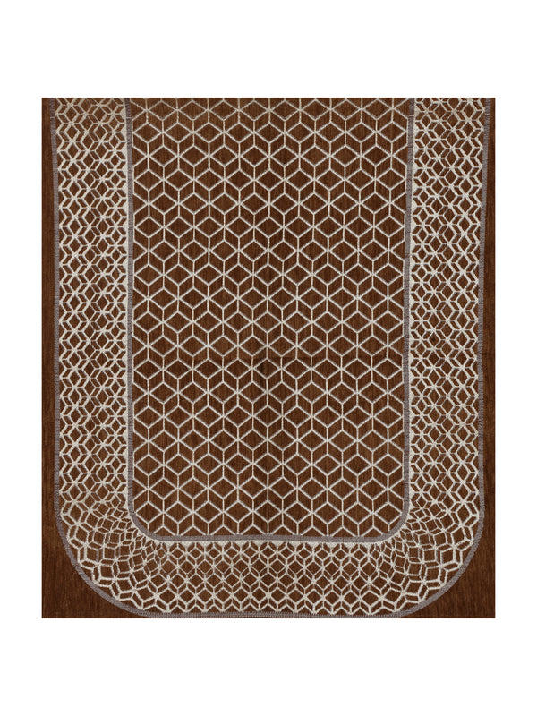 Romee 6-pieces brown geometric patterned 5-seater sofa covers slpss70