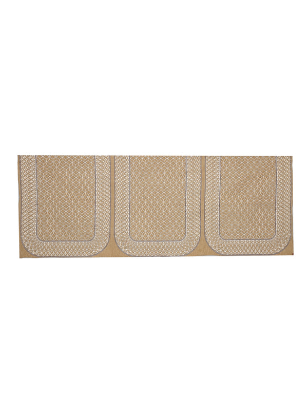 Romee 6-pieces beige geometric patterned 5-seater sofa covers slpss72