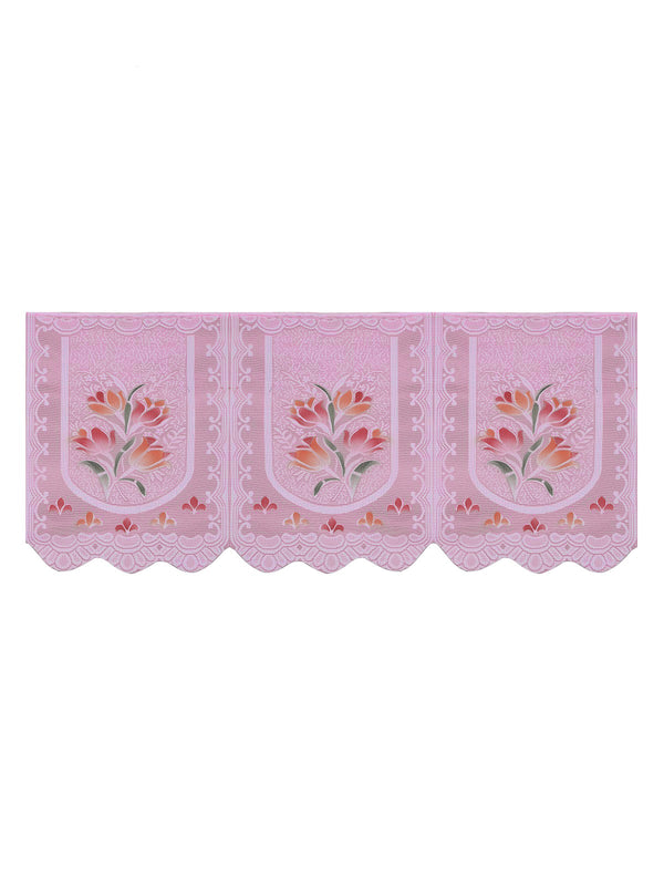 Romee 6-pieces pink floral patterned 5-seater sofa covers slpss73