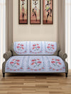 Romee 6-pieces blue & white floral patterned 5-seater sofa covers slpss75