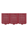 Romee 6-pieces maroon floral patterned 5-seater sofa covers slpss77