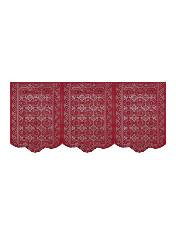 Romee 6-pieces maroon floral patterned 5-seater sofa covers slpss77