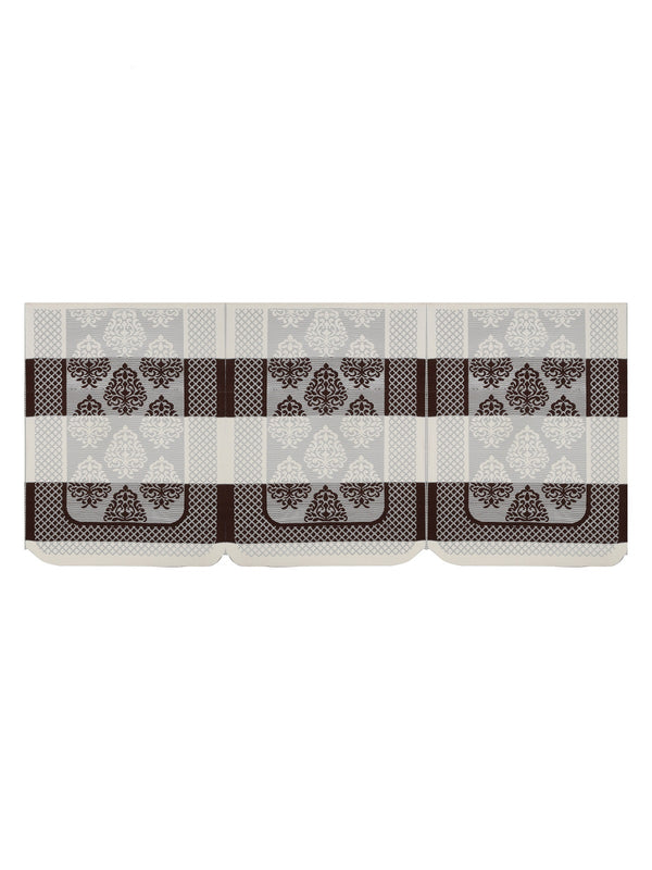 Romee 6-pieces brown & beige damask patterned 5-seater sofa covers slpss80