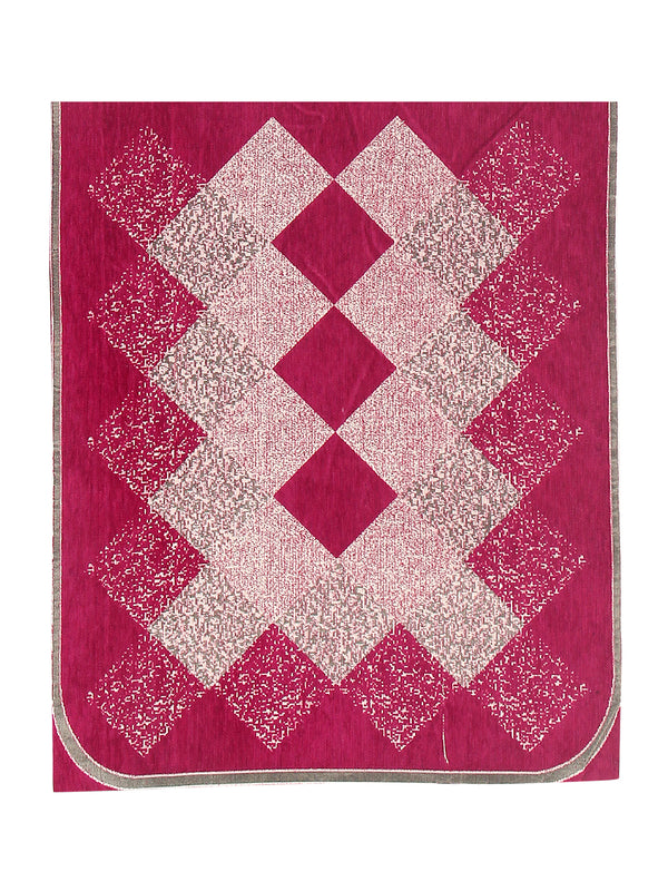 Check Design Sofa Cover 5 Seater, (6 Pieces) - Pink