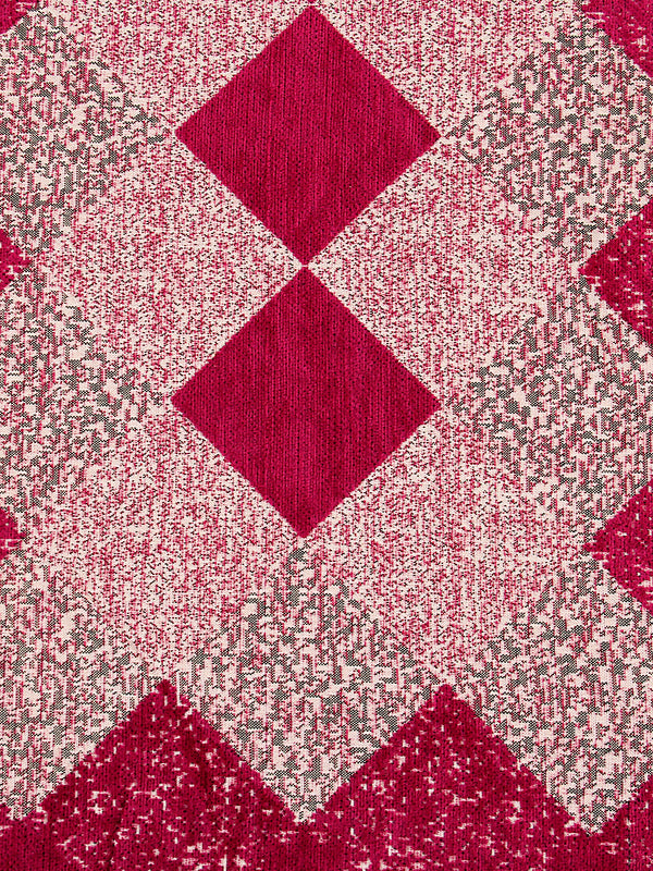 Check Design Sofa Cover 5 Seater, (6 Pieces) - Pink