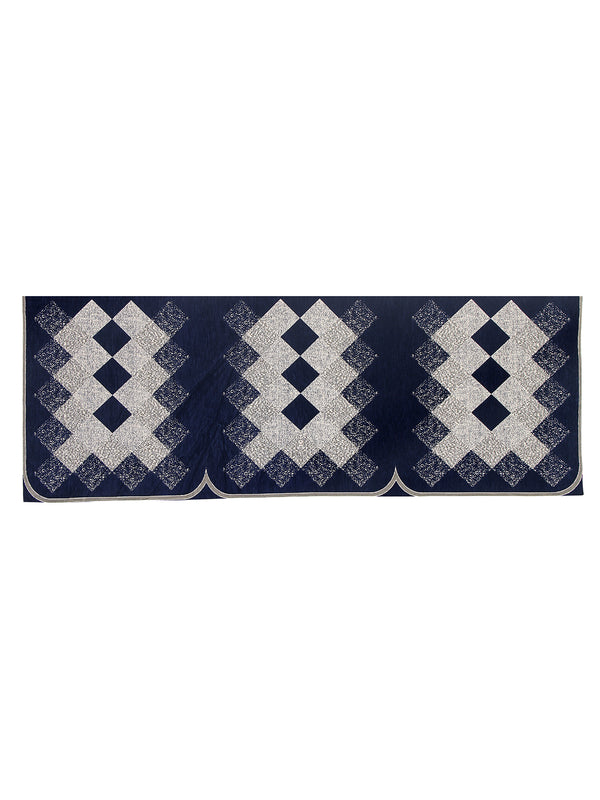 Check Design Sofa Cover Set of 5 Seater, (6 Pieces) - Blue