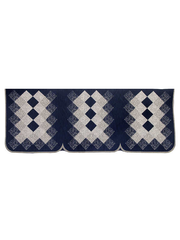 Check Design Sofa Cover Set of 5 Seater, (6 Pieces) - Blue