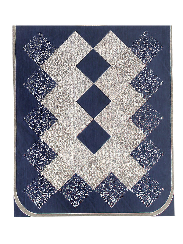 Check Design Sofa Cover Set of 5 Seater, (6 Pieces) - Blue