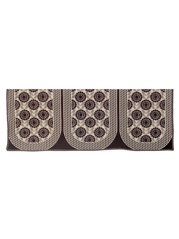 Floral Design Sofa Cover 5 Seater, (6 Pieces) - Beige & Brown