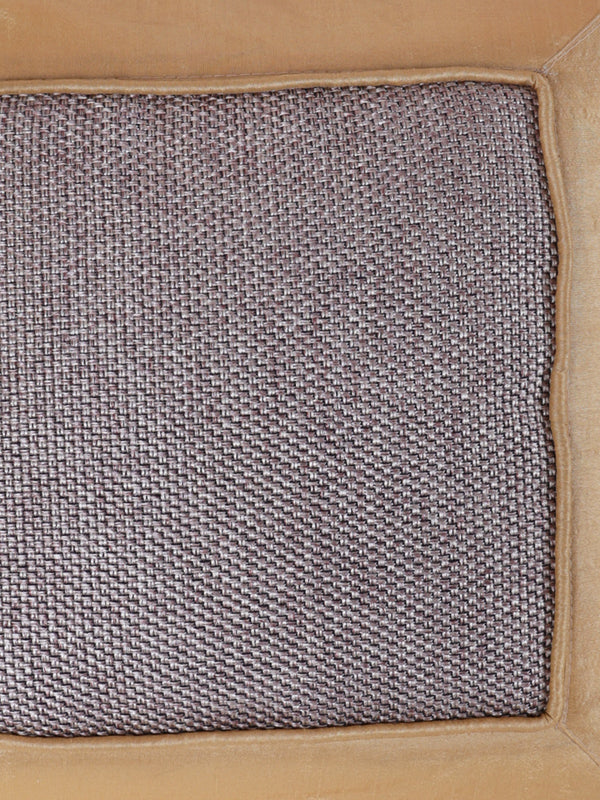 Geometric Printed Polyester Cushion Cover Set of 5 - Silver & Beige