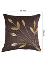 Coffee Brown Set of 5 Polyester 16 Inch x 16 Inch Cushion Covers