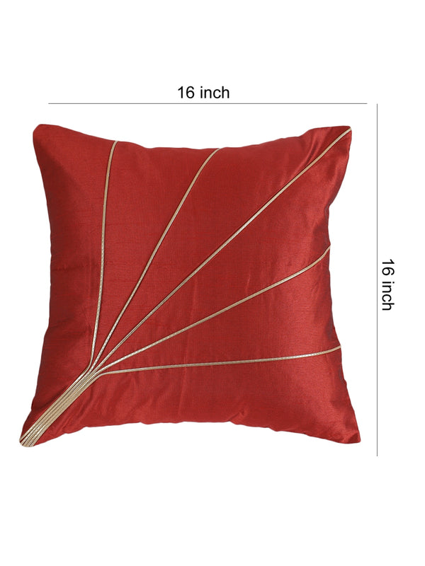 Maroon Set of 5 Polyester 16 Inch x 16 Inch Cushion Covers