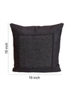Black Set of 5 Polyester 16 Inch x 16 Inch Cushion Covers