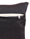 Black Set of 5 Polyester 16 Inch x 16 Inch Cushion Covers