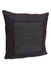 Black Set of 5 Polyester 16 Inch x 16 Inch Cushion Covers