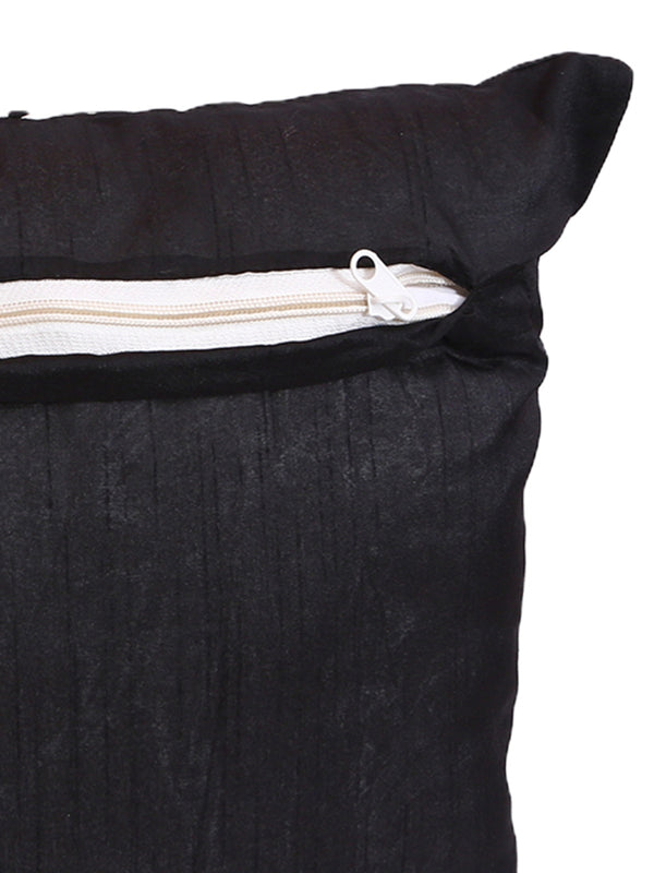 Silver & Black Set of 5 Cushion Covers