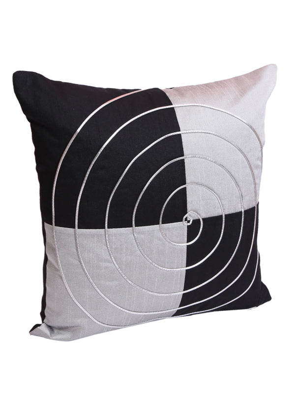 Silver & Black Set of 5 Cushion Covers