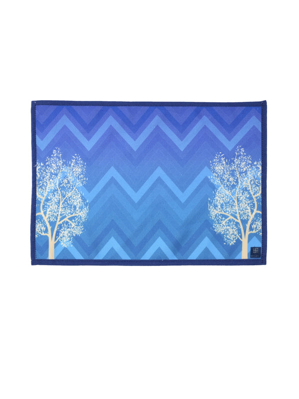 Turquoise Blue Cotton Dining Table Mats/Place Mats - Set of 6