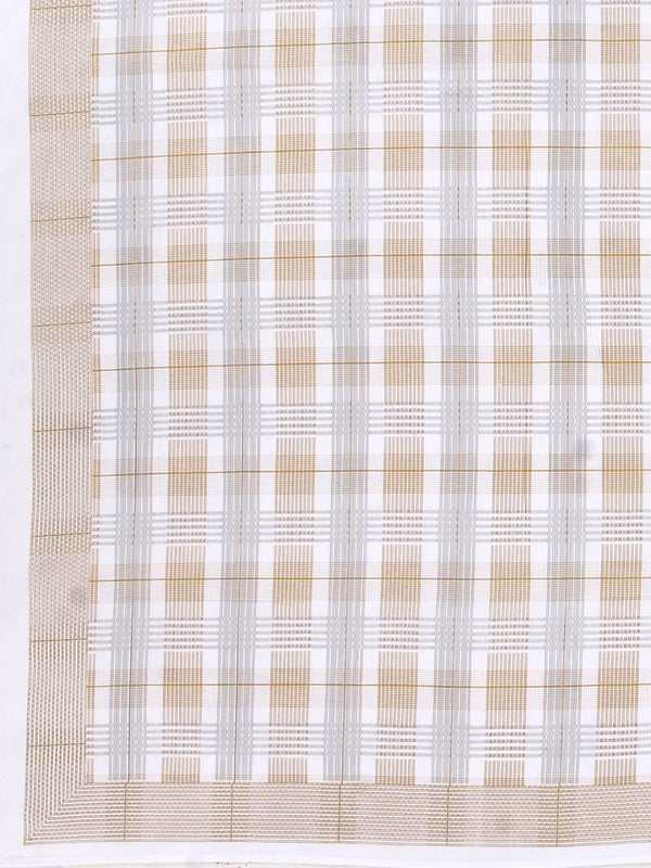 Checked Printed 9 Dining Table Cover 6 Seater With Napkin