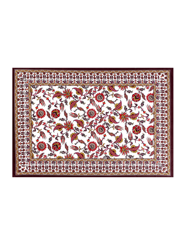 Floral Printed 9 Dining Table Cover 6 Seater With Napkin