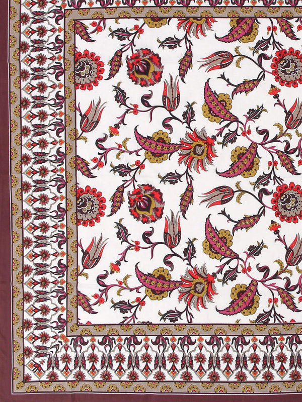 Floral Printed 9 Dining Table Cover 6 Seater With Napkin