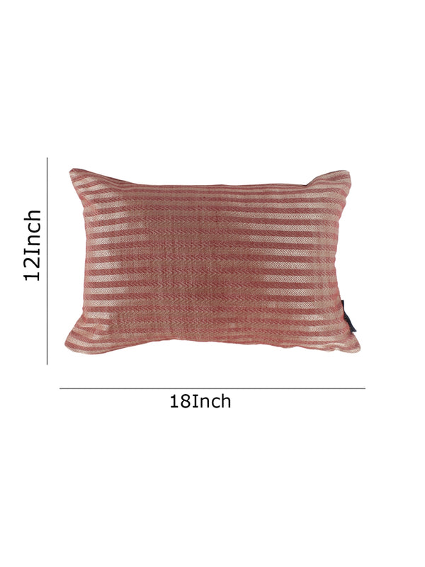 Gold & Maroon Set of 2 Polycotton 12 Inch x 18 Inch Cushion Covers