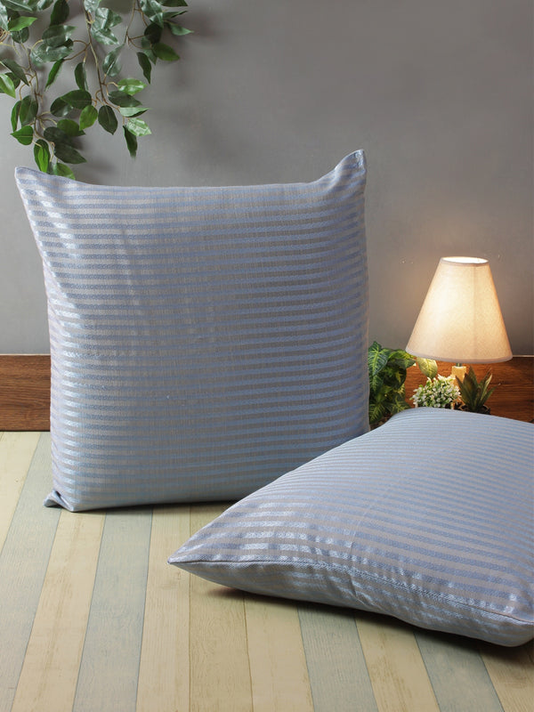 Blue Set of 2 Cushion Covers 24x24 Inch