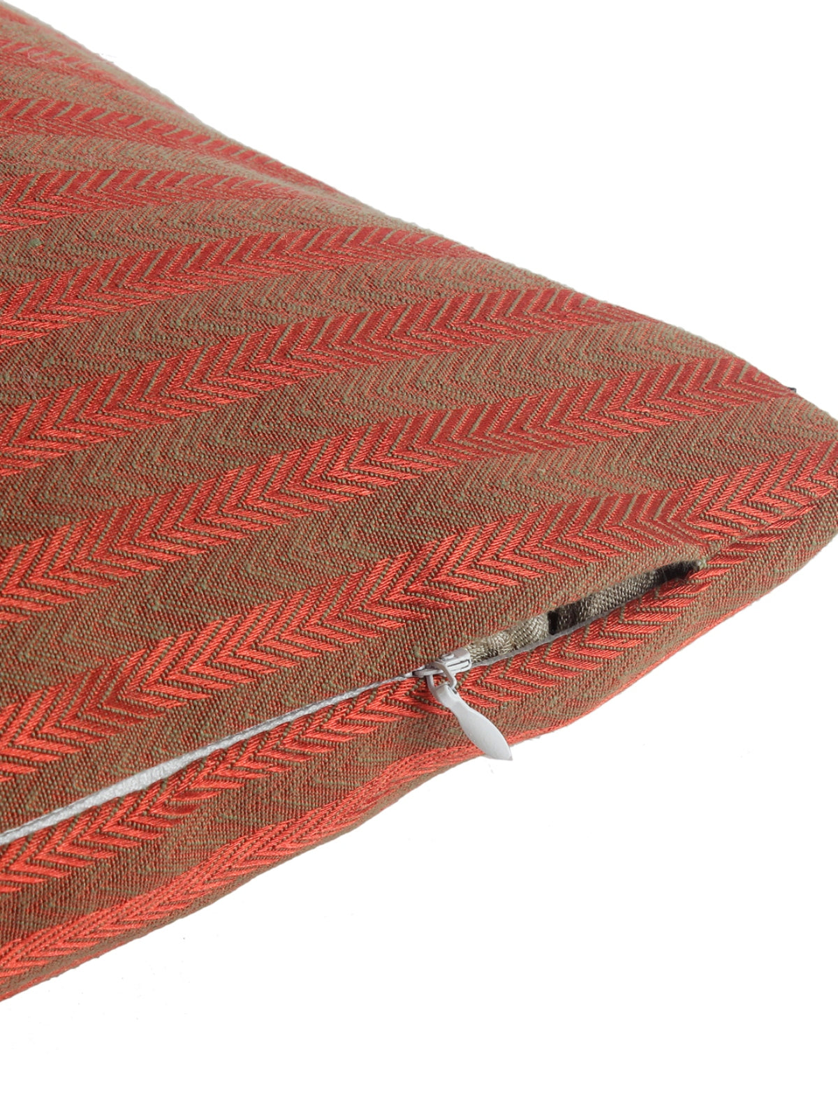 ROMEE Red Striped Printed Cushion Covers Set of 2
