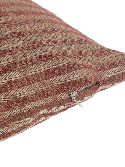 Gold & Maroon Set of 2 Cushion Covers 24x24 Inch