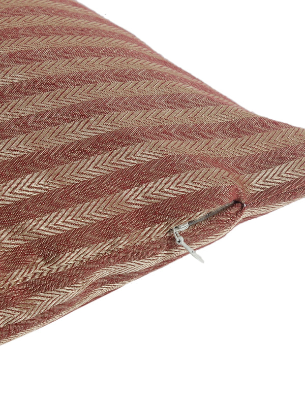 Gold & Maroon Set of 2 Cushion Covers 24x24 Inch