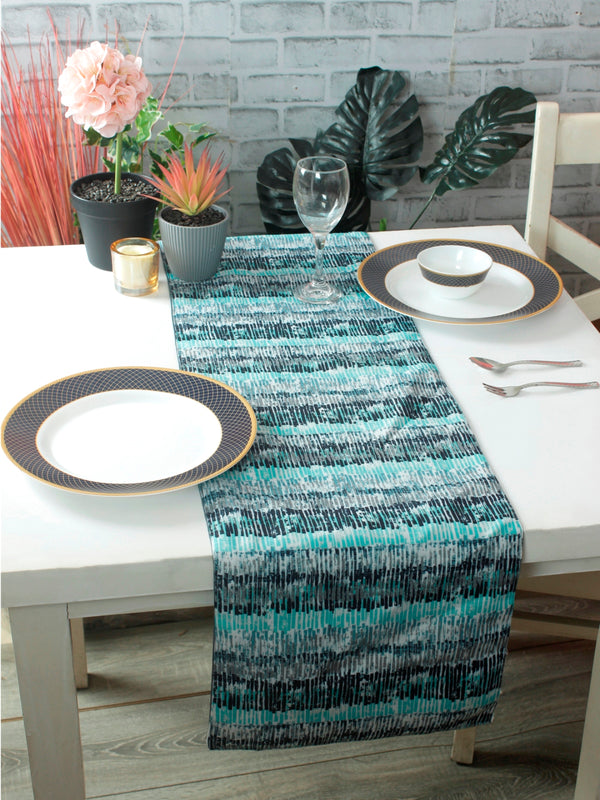 Turquoise Blue Polyester Table Runner