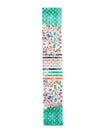 Green & Cream Polyester Table Runner