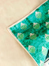 Green & Cream Polyester Table Runner