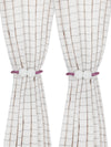 Purple Polyester Magnetic Set of 2 Magnetic Curtains Tieback