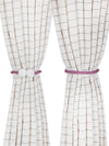 Purple Polyester Magnetic Set of 2 Magnetic Curtains Tieback