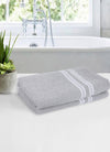 Set of 2 Silver Solid Cotton Towels