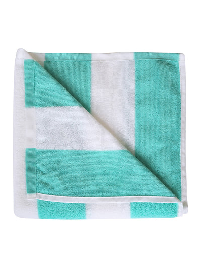 Green Stripes Patterned Microfiber Towel