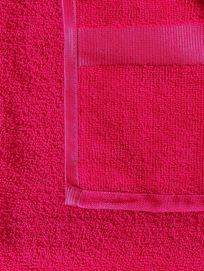 Pink Solid Patterned Microfiber Towel
