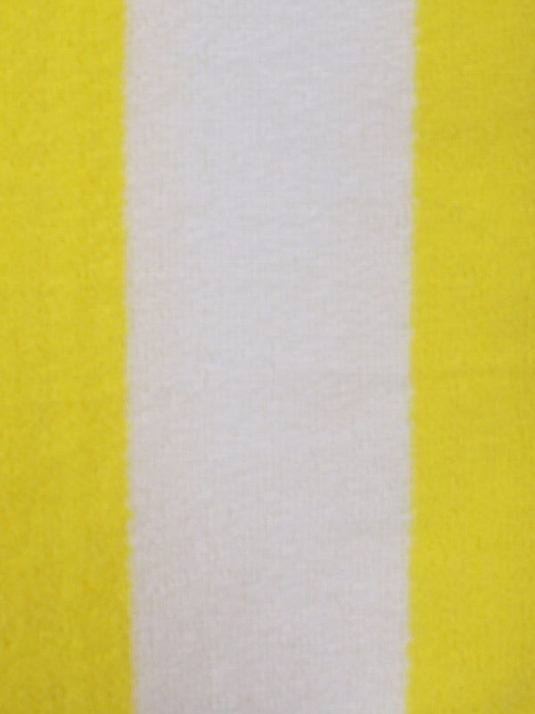 Set of 2 Yellow & White Stripes Microfiber Towels