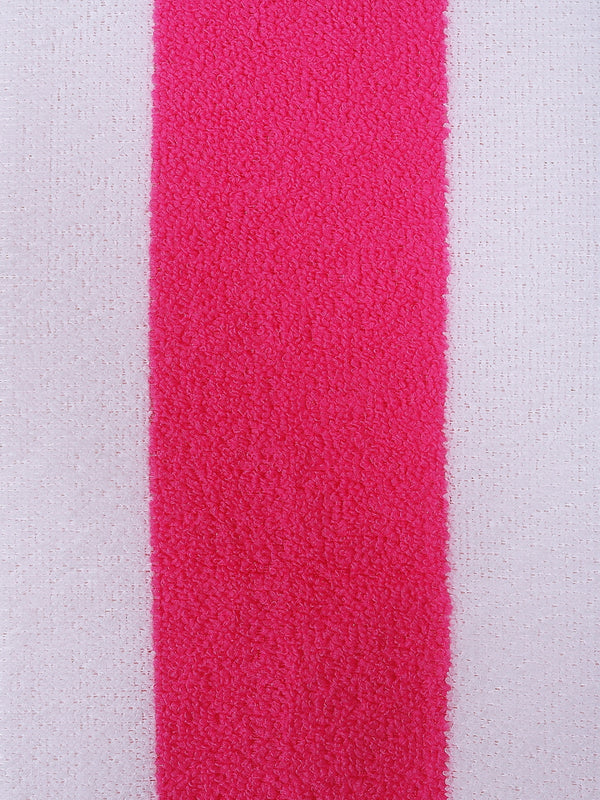 Set of 2 Pink & White Stripes Microfiber Towels