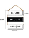 Be You The World Will Adjust 3 Blocks Wooden Wall Hanging
