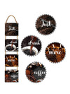 Just Drink More Coffee 4 Blocks Wooden Wall Hanging